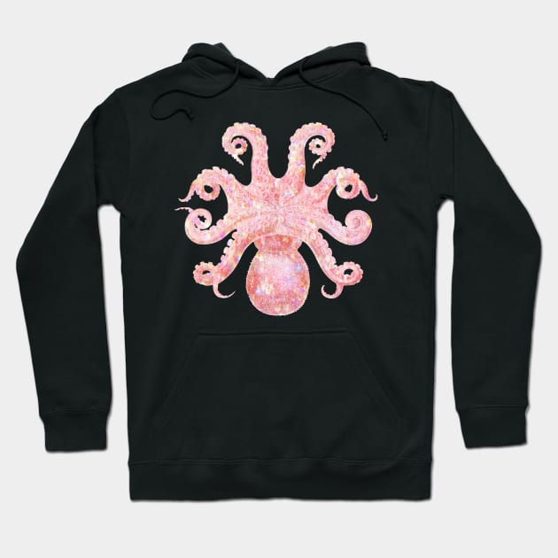 Pink holographic octopus Hoodie by olivia parizeau